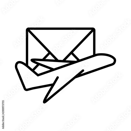 Mail icon vector. Letter Illustration sign. Mail delivery symbol. Mailing list logo.