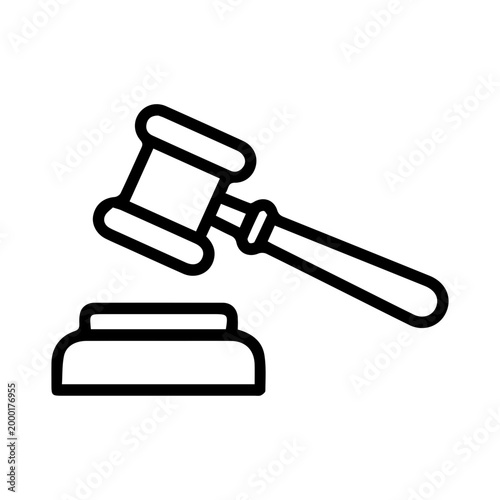 Gavel And Sounding Block Icon