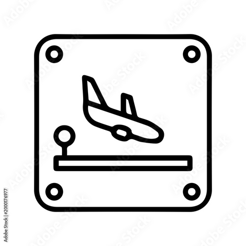 Plane Landing Control Icon