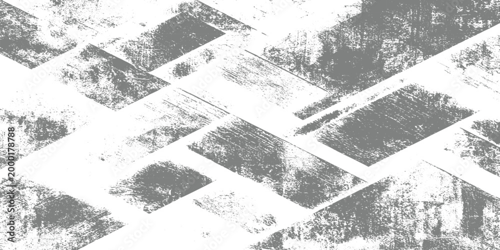 Obraz premium Abstract black-and-white geometric grunge, overlapping diagonal shapes, rough edges, distressed texture, high contrast, minimalist industrial style vector.