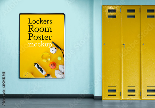 Locker Room Poster Mockup