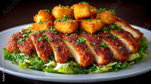 A classic chicken Caesar salad