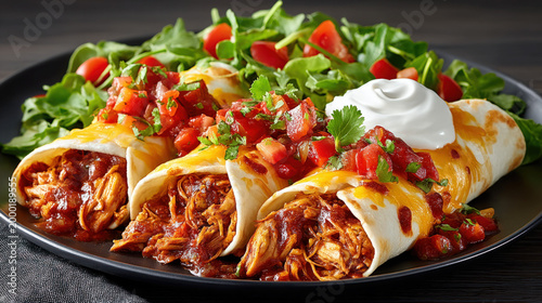 Chicken enchiladas with sal...