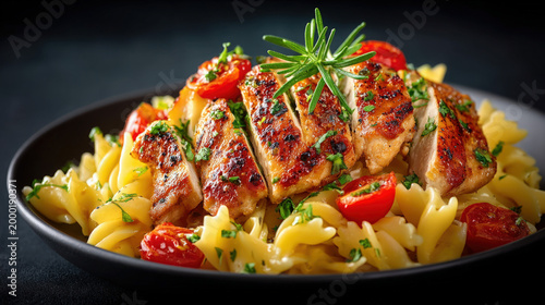 Grilled chicken served with...