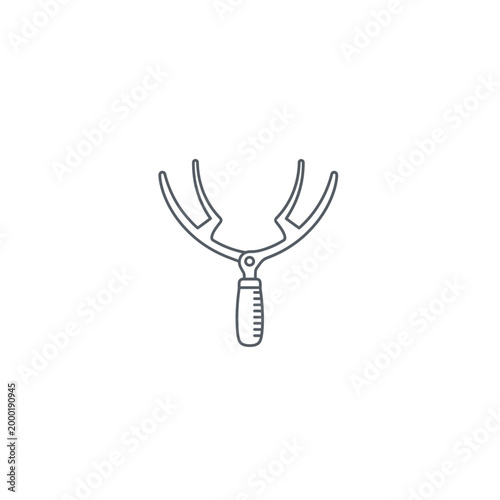 Medical speculum instrument outline icon with speculum instrument gynecology