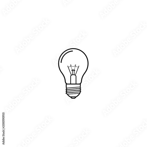 Light bulb icon representing idea and innovation with innovation, thinking