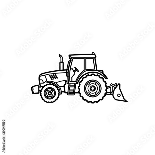 Agricultural heavy duty tractor with front loader blade agriculture machinery