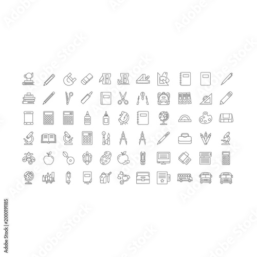Canvastavla Comprehensive icon set for business office and creative workspace tools