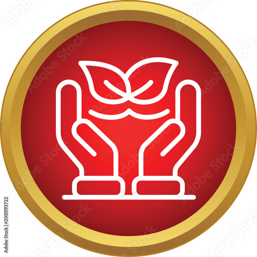 Hands cradling a green plant representing environmental care and sustainability