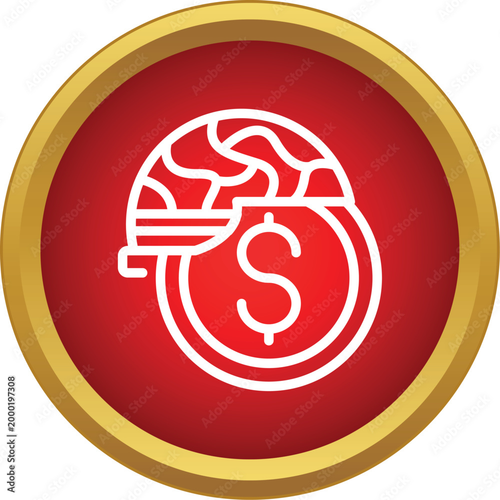 Obraz premium Army helmet covering a coin with a dollar symbol, representing war finances