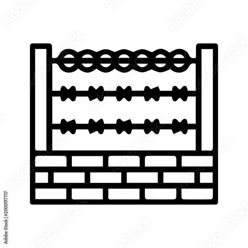 Barbed Wire Fence Icon