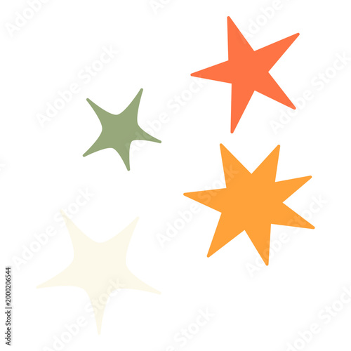 Collection Of Sparkling Stars Shapes