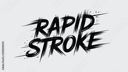 Bold typographic design featuring the words rapid stroke in a dynamic style