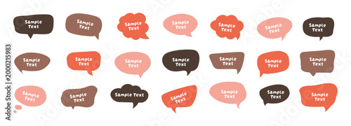 Speech Bubble Vector Set – Colorful Comic-Style Text Balloons