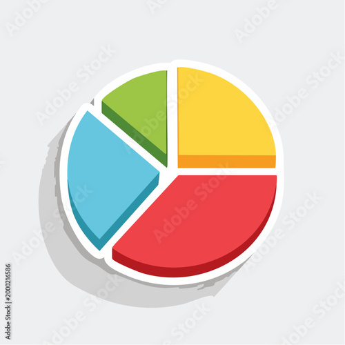 Free Download Colorful Pie Chart Graphic - GFXLoad