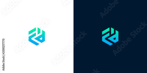 Abstract Geometric Logo Design with Gradient Colors, Clean and Modern Branding Solution