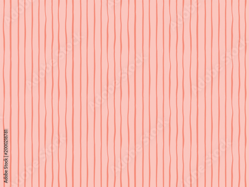 Hand painted asymmetric thin lines forming minimalist stripes pattern in colors of peach on cream background. Simple geometric seamless vector pattern.Great for home decor, fabric, wallpaper, giftwrap