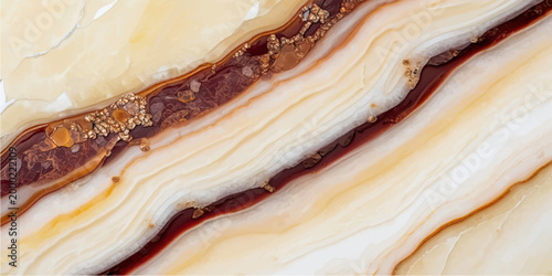 A delicious close up of a fresh slice of sweet chocolate cream cake on a white gourmet plate isolated as a tasty baked dessert snack