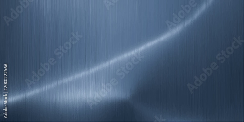 Polished blue abstract background featuring a brushed silver metal texture with a smooth metallic stainless steel surface and a bright spotlight shining on the gray aluminum plate pattern