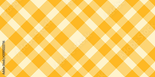 Production pattern background seamless, golf tartan textile check. Shirt plaid texture vector fabric in amber and light colors.
