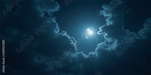 A dark storm cloudscape with lightning flashes across the cloudy atmosphere during a nature timelapse of a summer sky