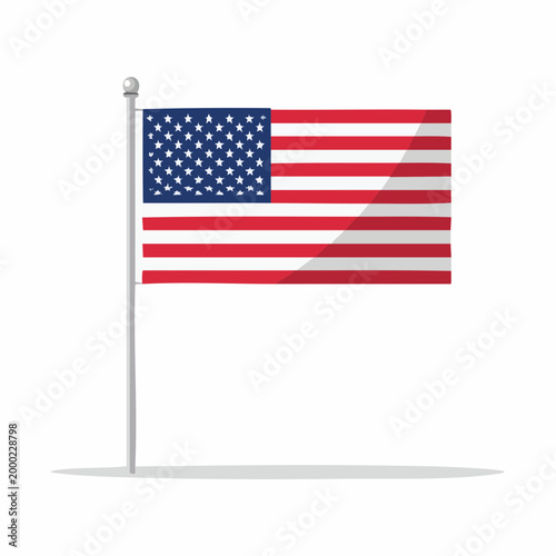 American Flag on Pole