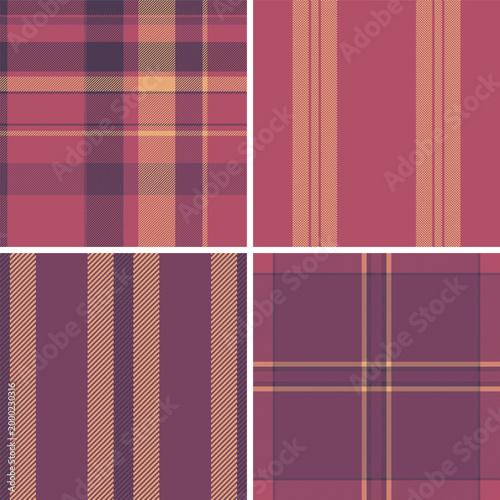 Plaid collection designed for printable materials. Tartan backgrounds enhance spring DIY projects and paper crafts. Vector output remains refined.