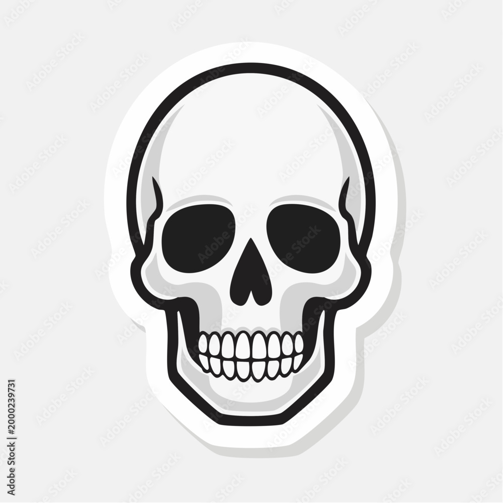 Obraz premium Stylized Human Skull Icon
