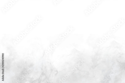 Smoke or fog on a seamless border. Watercolor illustration. Grey clouds, hand-drawn drawing, isolated on the background
