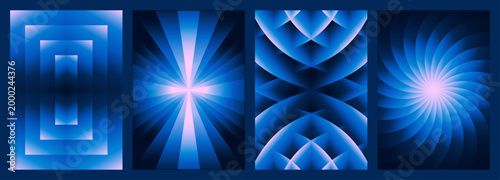 Foto Abstract gradient poster background vector set