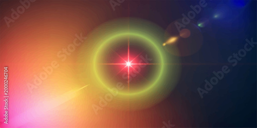 Abstract light and energy radiates outwards from the center of the image, showcasing vivid colors and dynamic movement, capturing the essence of brilliance.