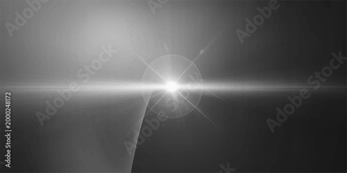 A vibrant, sharp, lens flare creating an intriguing visual narrative. A radiant, photorealistic image of a natural lens flare, creating a focal point with beams of brilliant light.