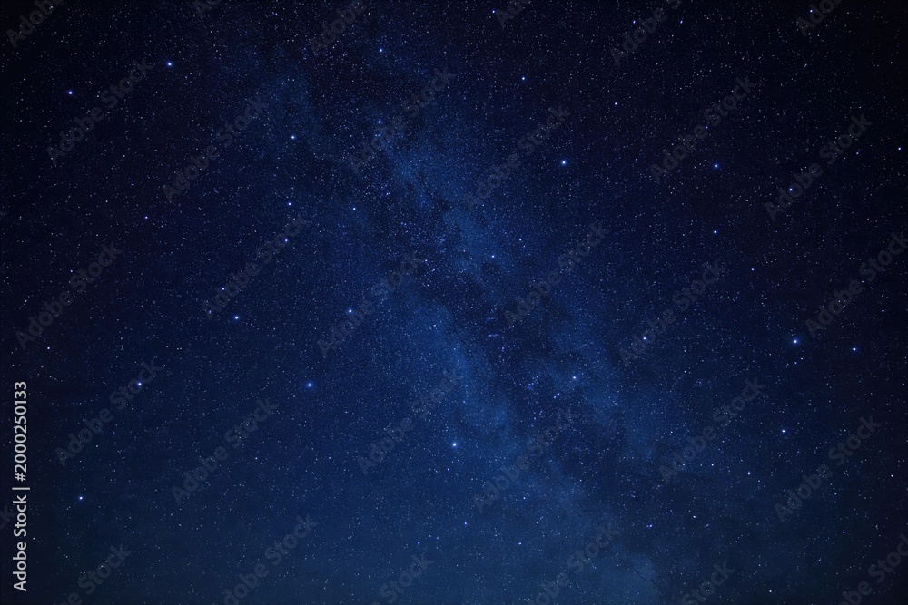 Fototapeta premium dark blue wallpaper background showcasing a clear star filled night sky