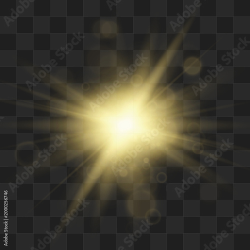 Принти на полотні Golden sun sparkles with smooth highlights and elegant warm shine