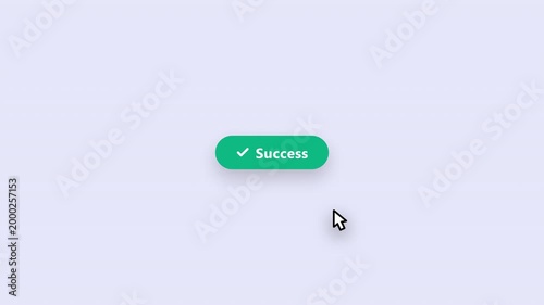Animated UI buy now button with loading spinner transitioning to green success checkmark