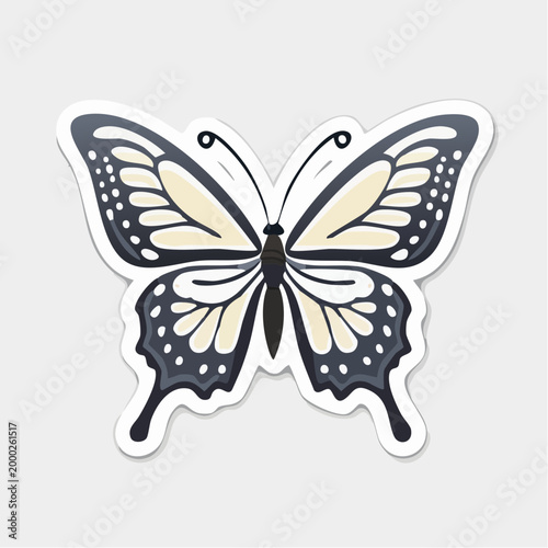 Stylized Monarch Butterfly Illustration