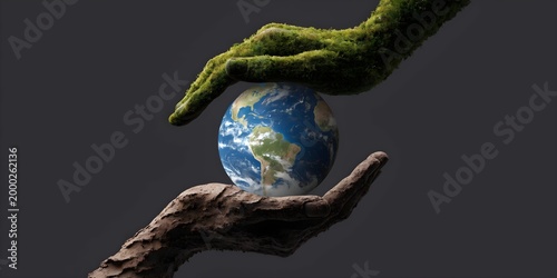 Hands Holding Earth Globe Representing Environmental Protection Sustainability Care for Planet and Global Responsibility Concept