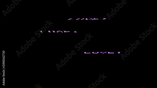 Purple animation with the words 