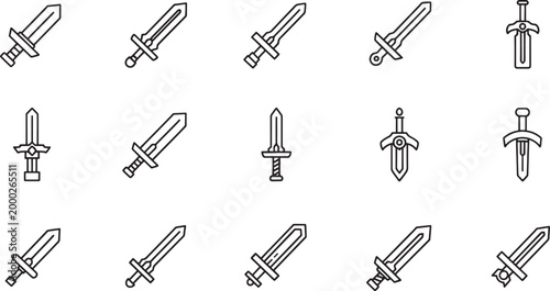 Black and white of various tools and equipment hammer
