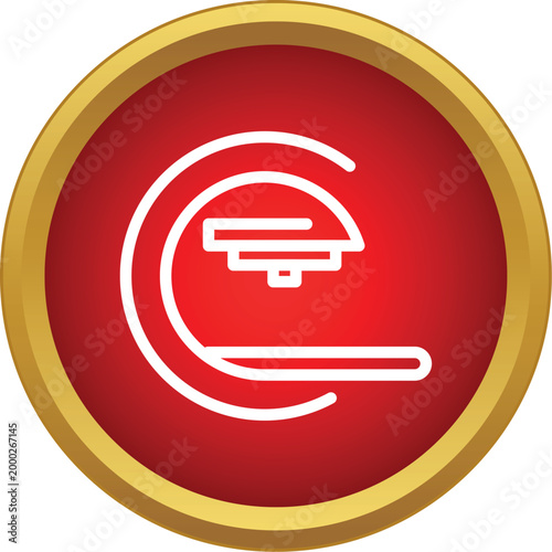 Medical mri scanning machine outline providing healthcare diagnostics