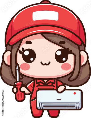 Funny little technician artwork