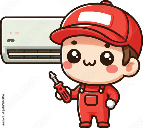 Funny little technician artwork