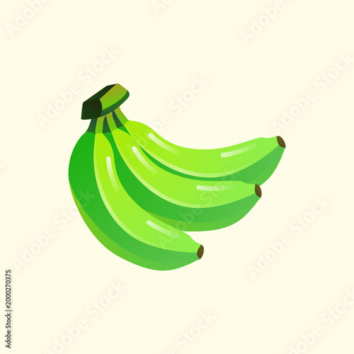 green banana vector illustration
