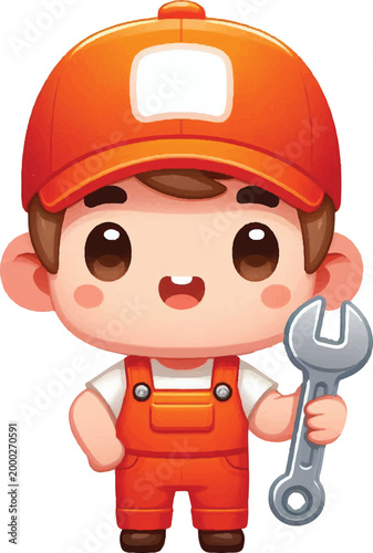 Funny little technician artwork