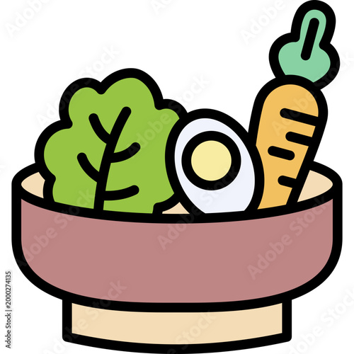 Healthy Meals lineal color icon