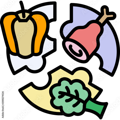 Food Nutrition lineal color icon