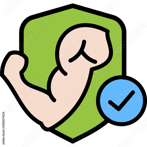 High Protein lineal color icon