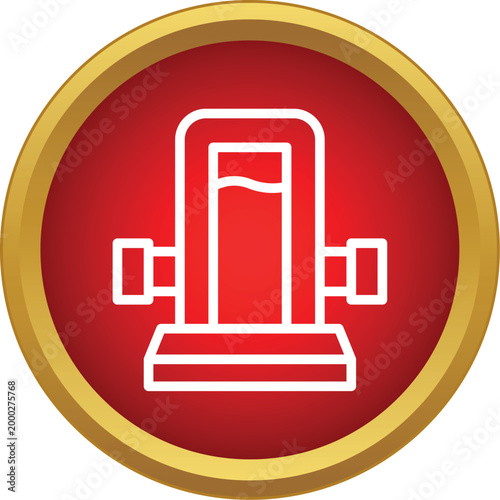Leg press machine icon symbolizing strength training and lower body workout