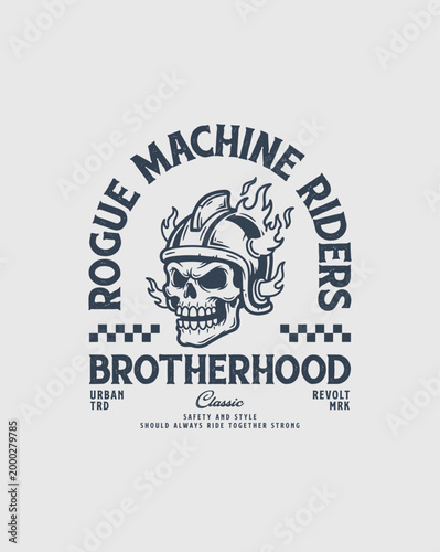 Brotherhood Rogue Machine Riders Skull Emblem.