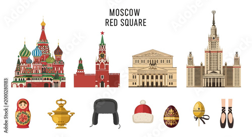 Moscow Red Square Iconic Landmarks Russia.